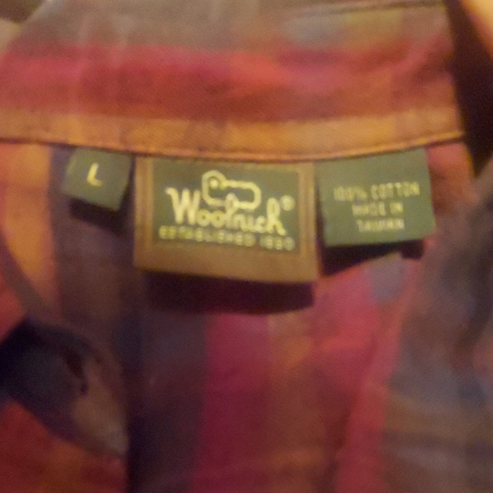 Light Weight Vintage 100% Cotton Plaid Button Up By Woolrich